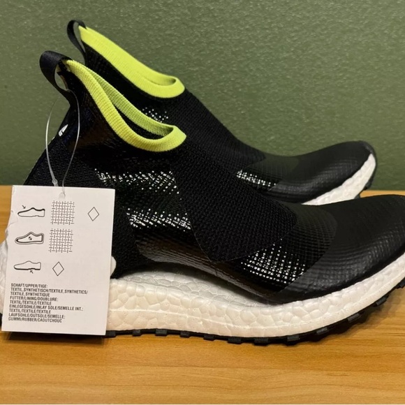 Adidas Stella McCartney Ultraboost x All Terrain Black Solar Lime Womens Size 5 - Picture 2 of 6